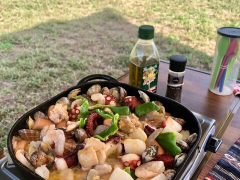 キャンプ飯 鉄板レシピ 簡単アヒージョ レシピ 作り方 By りんりんりん 楽天レシピ キャンプ飯 鉄板レシピ 簡単アヒージョ レシピ 作り方 By りんりんりん 楽天レシピ